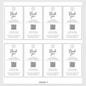 Minimale bedrijfs Logo QR-code groot dooszegeletik Sticker (Vel)