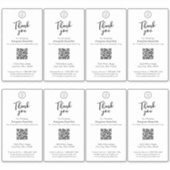 Minimale bedrijfs Logo QR-code groot dooszegeletik Sticker (Voorkant)