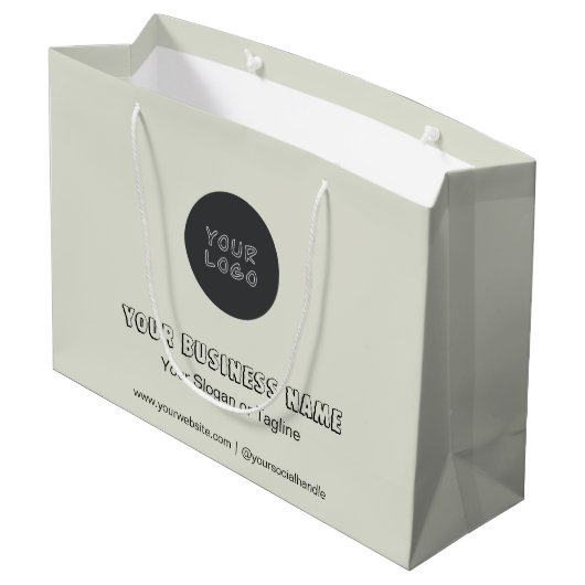 Minimale bedrijfsaanduiding Geen minimum aangepast Groot Cadeauzakje (Achterkant Gekanteld)