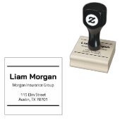 Minimale bedrijfsadresstempel rubberstempel (Gestempeld)