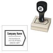 Minimale bedrijfsadresstempel rubberstempel (Gestempeld)