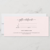 Minimale bedrijfscadeaubon voor scripts (Achterkant)