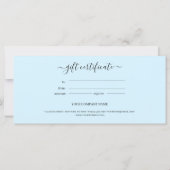 Minimale bedrijfscadeaubon voor scripts (Achterkant)