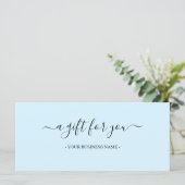 Minimale bedrijfscadeaubon voor scripts (Staand voorkant)