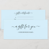 Minimale bedrijfscadeaubon voor scripts (Voorkant / Achterkant)