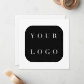 Minimale BedrijfsLogo Dank u 5.25x5.25 Notitiekaartje (Voorkant / Achterkant in situ)