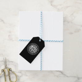 Minimale bedrijfsnaam en aangepast merklogo cadeaulabel