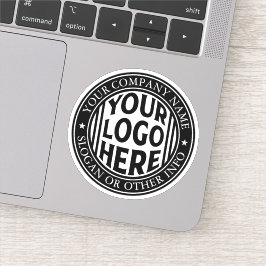 Minimale bedrijfsnaam en aangepast merklogo sticker