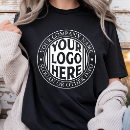 Minimale bedrijfsnaam en aangepast merklogo t-shirt