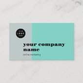 Minimale bedrijfsnaam logo QR-code Visitekaartje (Voorkant)