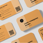 Minimale bedrijfsnaam logo QR-code Visitekaartje