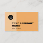 Minimale bedrijfsnaam logo QR-code Visitekaartje (Voorkant)