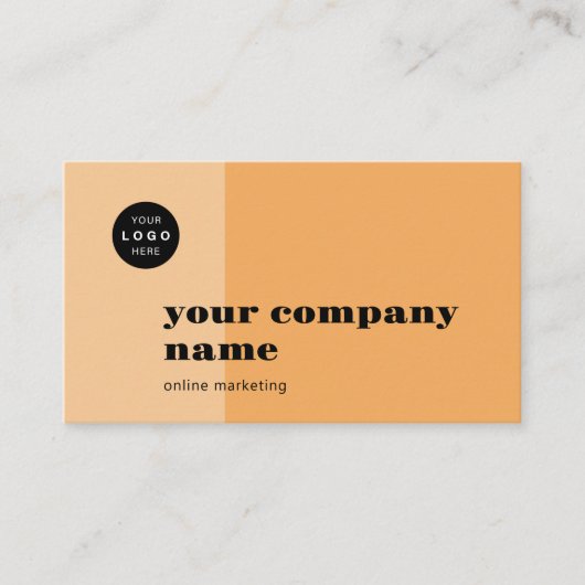 Minimale bedrijfsnaam logo QR-code Visitekaartje (Voorkant)