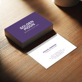 Minimale bedrijfsnaam | Modern | Rustisch Paars Visitekaartje