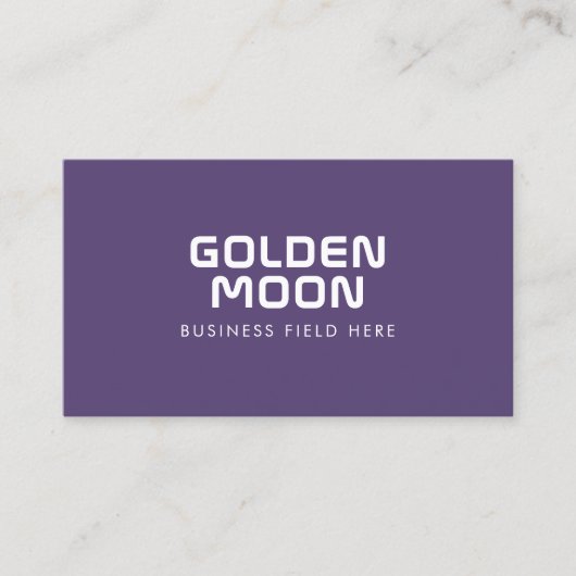 Minimale bedrijfsnaam | Modern | Rustisch Paars Visitekaartje (Voorkant)