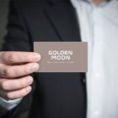 Minimale bedrijfsnaam | Modern | Zandkleur Visitekaartje