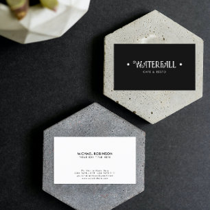 Minimale bedrijfsnaam Type wervellettertype Zw Visitekaartje