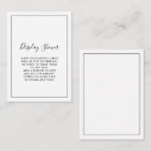 Minimale beeldschermschower informatiekaartje (Voorkant / Achterkant)