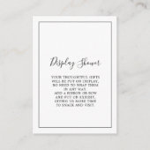 Minimale beeldschermschower informatiekaartje (Voorkant)