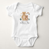 Minimale Beer Moeder Baby Eerste Moederdag Romper (Voorkant)