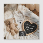 Minimale Beerlijk Wacht teddy zwangerschapsaankond (Voorkant)