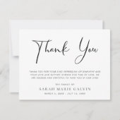 Minimale begrafenis bedankkaart (Voorkant)