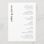 Minimale begrafenis | Dienstengeviering Programmakaart (Achterkant)