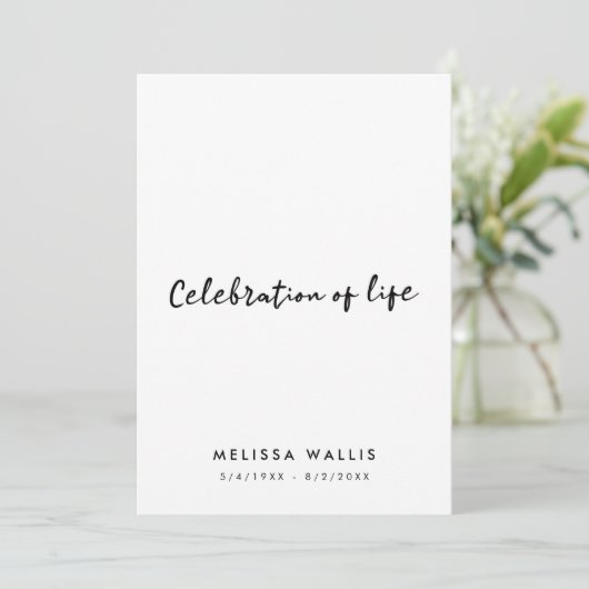 Minimale begrafenis | Dienstengeviering Programmakaart (Staand voorkant)