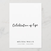 Minimale begrafenis | Dienstengeviering Programmakaart (Voorkant)