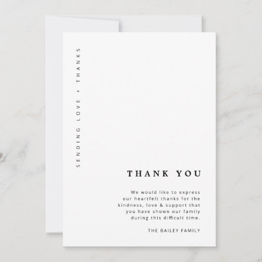 Minimale begrafenis | Eenvoudige viering van het l Bedankkaart (Voorkant)