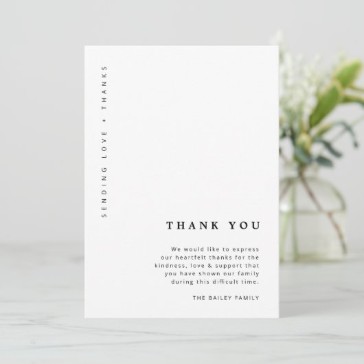 Minimale begrafenis | Eenvoudige viering van het l Bedankkaart (Staand voorkant)