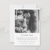 Minimale begrafenis | Moderne sympathie foto Bedankkaart (Voorkant)