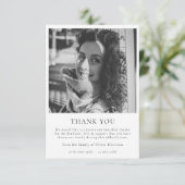 Minimale begrafenis | Moderne sympathie foto Bedankkaart (Staand voorkant)