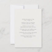 Minimale begrafenis | Moderne sympathie foto Bedankkaart (Achterkant)