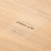 Minimale begrafenis | Moderne viering van het leve Acryl Uitnodigingen (Laagn)