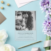 Minimale begrafenis | Moderne viering van het leve Acryl Uitnodigingen (Insitu (Huwelijk))