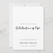 Minimale begrafenis | Moderne viering van het leve Kaart (Voorkant)