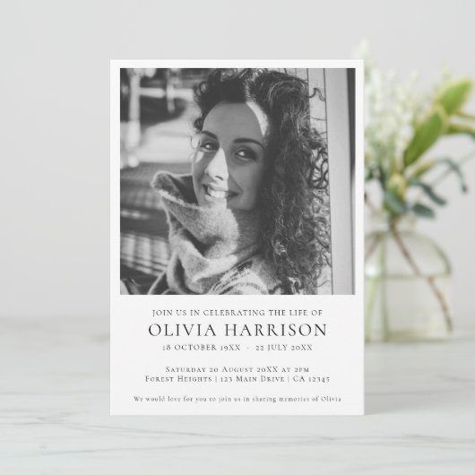 Minimale begrafenis | Moderne viering van het leve Kaart (Staand voorkant)