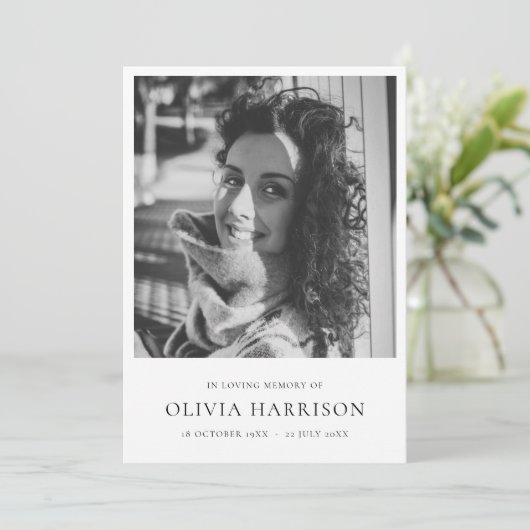 Minimale begrafenis | Moderne viering van het leve Programmakaart (Staand voorkant)