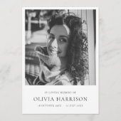 Minimale begrafenis | Moderne viering van het leve Programmakaart (Voorkant)