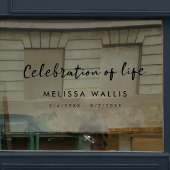 Minimale begrafenis | Moderne viering van het leve Raamsticker