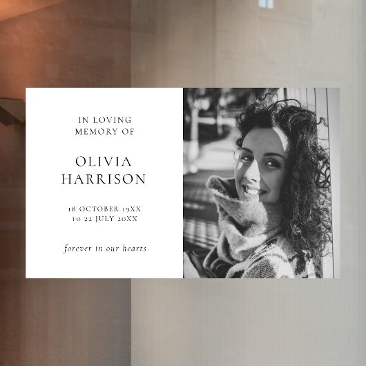 Minimale begrafenis | Moderne viering van het leve Raamsticker