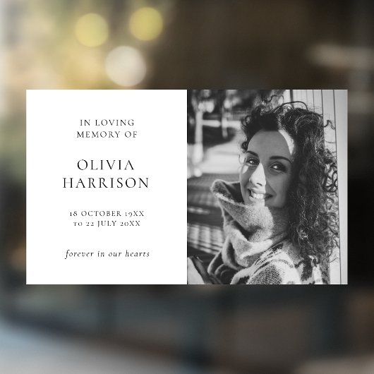 Minimale begrafenis | Moderne viering van het leve Raamsticker