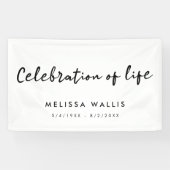 Minimale begrafenis | Moderne viering van het leve Spandoek (Horizontaal)