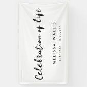 Minimale begrafenis | Moderne viering van het leve Spandoek (Verticaal)