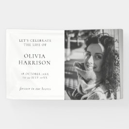 Minimale begrafenis | Moderne viering van het leve Spandoek