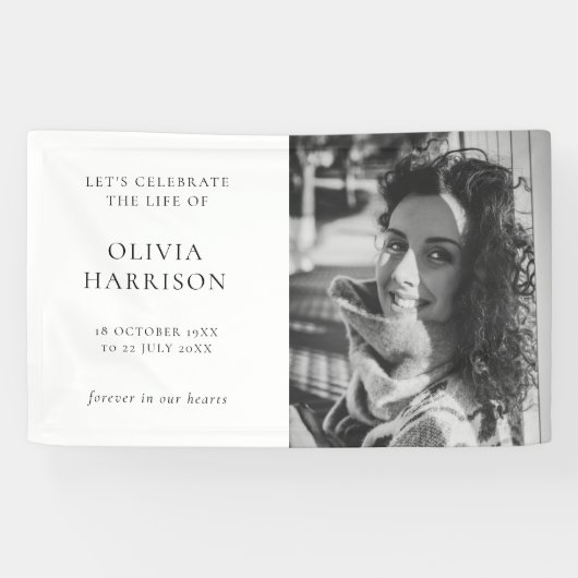 Minimale begrafenis | Moderne viering van het leve Spandoek (Horizontaal)