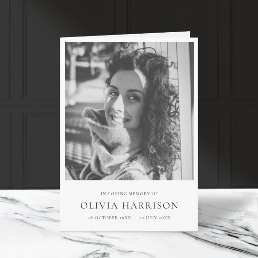 Minimale begrafenis | Volgorde van dienst Programma