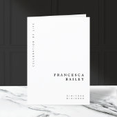 Minimale begrafenis | Volgorde van dienst Programma