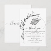 Minimale begrafenisdank bedankkaart (Voorkant / Achterkant)